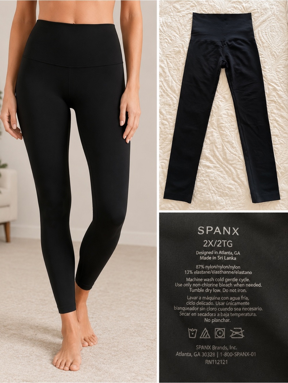 SPANX Black High-Waist Sculpting Leggings